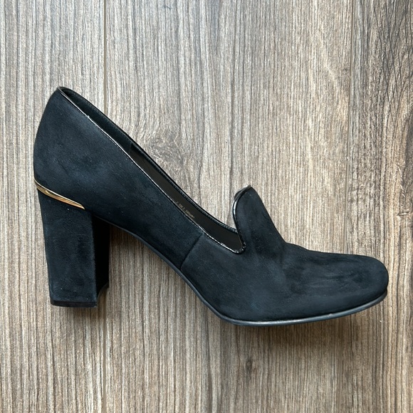 Karl Lagerfeld Black Suede Heels | 7.5 - Picture 1 of 10